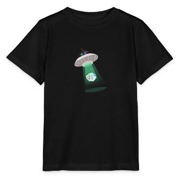 Alien abduction - T-shirt bio MINI CREATOR Stanley/Stella Enfant - noir - Devant - Mikhail (115cm)