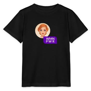 WMN PWR - Visage Féminin - 05 - T-shirt bio MINI CREATOR Stanley/Stella Enfant - noir - Devant - Mikhail (115cm)
