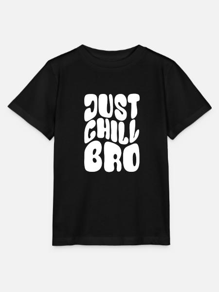 Just Chill Bro - Cool bleiben - Spruch - Stanley/Stella Kinder T-Shirt MINI CREATOR - Schwarz