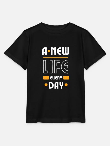 A New Life Every Day - Stanley/Stella Kinder T-Shirt MINI CREATOR  - Schwarz