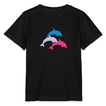 Delfin - Stanley/Stella Kinder T-Shirt MINI CREATOR  - Schwarz - Vorne - Mikhail (115cm)