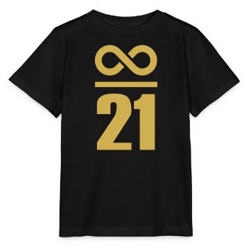 Infini de 21 millions de Bitcoin - T-shirt bio MINI CREATOR Stanley/Stella Enfant - noir - Devant - Mikhail (115cm)