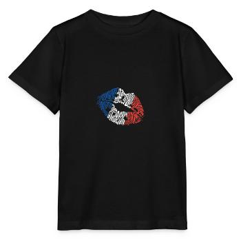 Kiss from France - Stanley/Stella MINI CREATOR Kids’ T-Shirt - black - Front - Mikhail (115cm)