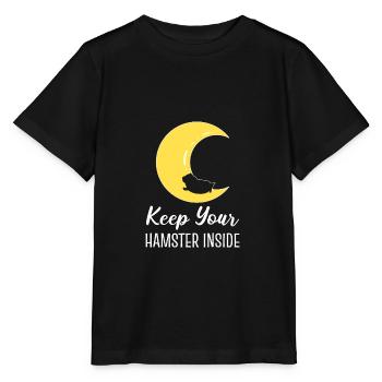 Keep the hamster indoor pet lover - Stanley/Stella MINI CREATOR Kids’ T-Shirt - black - Front - Mikhail (115cm)