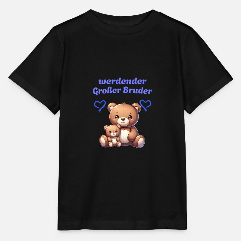 Grand frère en devenir - T-shirt bio MINI CREATOR Stanley/Stella Enfant - noir