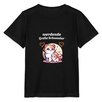 Big sister-to-be - Stanley/Stella MINI CREATOR Kids’ T-Shirt - black - Front - Mikhail (115cm)