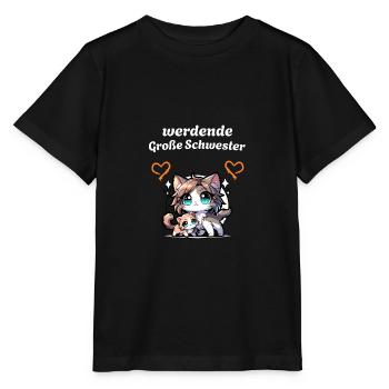 Big sister-to-be - Stanley/Stella MINI CREATOR Kids’ T-Shirt - black - Front - Mikhail (115cm)