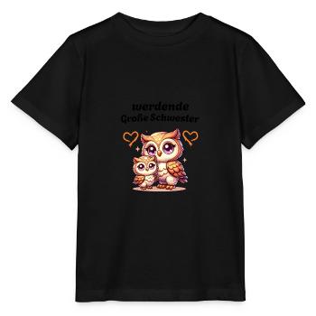 big sister-to-be - Stanley/Stella MINI CREATOR Kids’ T-Shirt - black - Front - Mikhail (115cm)