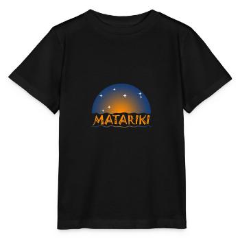 New Zealand Seven Sisters Maori MATARIKI 1b - Stanley/Stella Kinder T-Shirt MINI CREATOR  - Schwarz - Vorne - Mikhail (115cm)