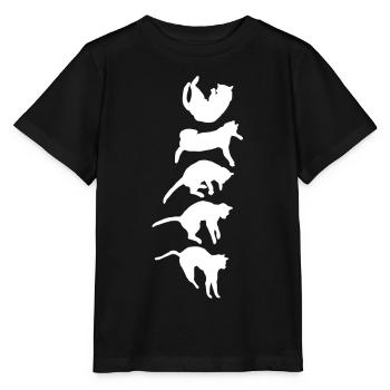 Réflexe de redressement du chat qui tombe - T-shirt bio MINI CREATOR Stanley/Stella Enfant - noir - Devant - Mikhail (115cm)