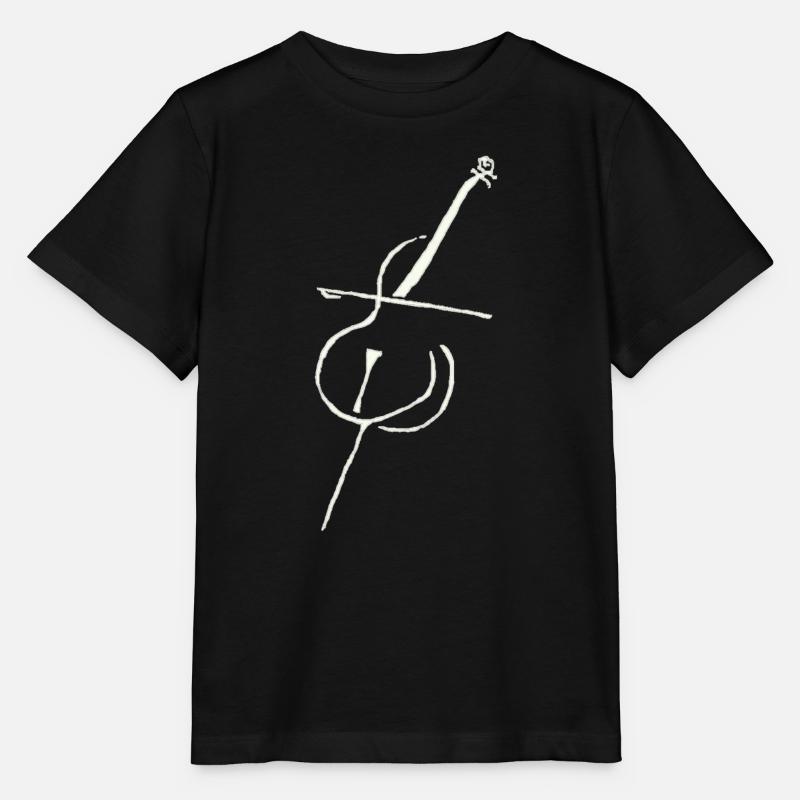 Violoncelle blanc pur - T-shirt bio MINI CREATOR Stanley/Stella Enfant - noir