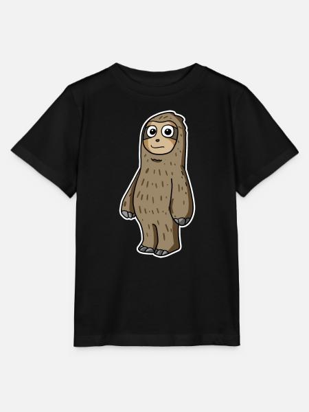 Faultier Motiv - Stanley/Stella Kinder T-Shirt MINI CREATOR  - Schwarz