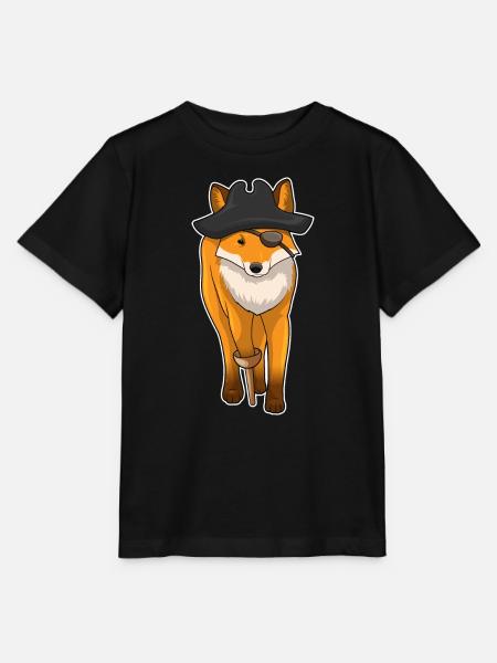 Fuchs Pirat Augenklappe - Stanley/Stella Kinder T-Shirt MINI CREATOR - Schwarz