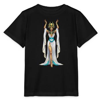 Cosplay de la déesse égyptienne Isis - T-shirt bio MINI CREATOR Stanley/Stella Enfant - noir - Devant - Mikhail (115cm)