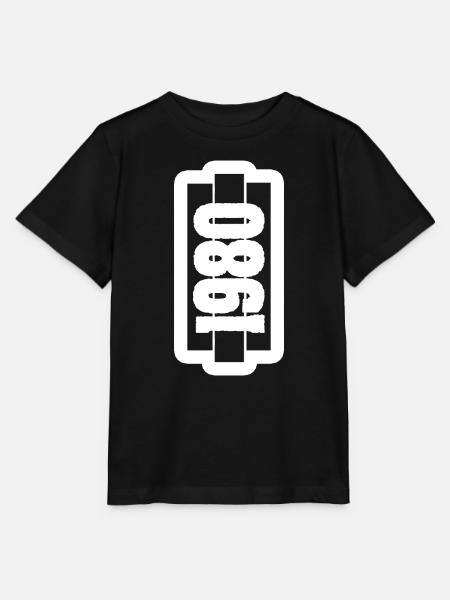 Geboren 1980 - Stanley/Stella Kinder T-Shirt MINI CREATOR - Schwarz