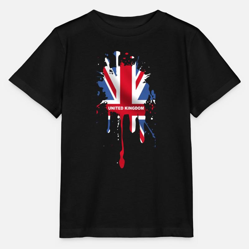 union jack 5 - Stanley/Stella MINI CREATOR Kids’ T-Shirt - black