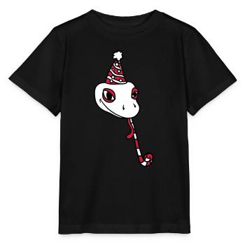 tête fete anniversaire cadeau serpent ges - T-shirt bio MINI CREATOR Stanley/Stella Enfant - noir - Devant - Mikhail (115cm)