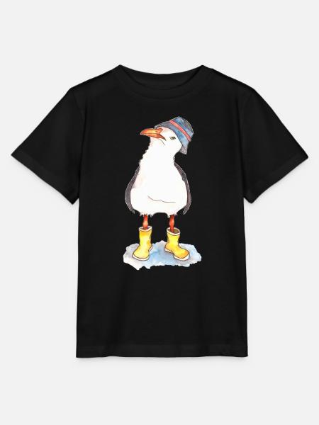 Henry Möve in Stiefeln - Stanley/Stella Kinder T-Shirt MINI CREATOR  - Schwarz
