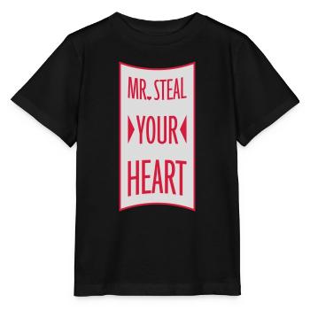 Mr steal your heart - Stanley/Stella MINI CREATOR Kids’ T-Shirt - black - Front - Mikhail (115cm)