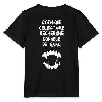 Gothique célibataire - T-shirt bio MINI CREATOR Stanley/Stella Enfant - noir - Devant - Mikhail (115cm)