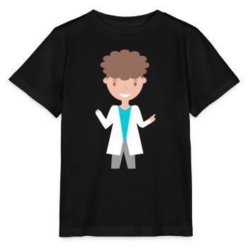 Person Illustratiert (Malte) - Stanley/Stella Kinder T-Shirt MINI CREATOR  - Schwarz - Vorne - Mikhail (115cm)