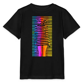 Beautiful female paint fashion colorful woman art - Stanley/Stella MINI CREATOR Kids’ T-Shirt - black - Front - Mikhail (115cm)