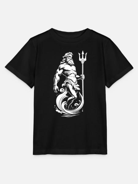 Poseidon, Gott des Meeres. - Stanley/Stella Kinder T-Shirt MINI CREATOR  - Schwarz
