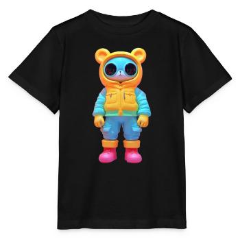 Souris 3D - T-shirt bio MINI CREATOR Stanley/Stella Enfant - noir - Devant - Mikhail (115cm)