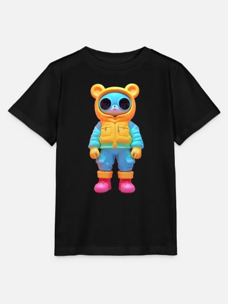 Maus 3D - Stanley/Stella Kinder T-Shirt MINI CREATOR - Schwarz