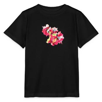 Hibiscus,Flower,Lotus,Blossom,Floral,Graffiti - Stanley/Stella MINI CREATOR Kids’ T-Shirt - black - Front - Mikhail (115cm)