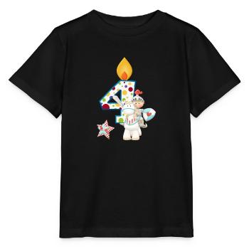 Birthday figure 4 Prince knight horse boy - Stanley/Stella MINI CREATOR Kids’ T-Shirt - black - Front - Mikhail (115cm)