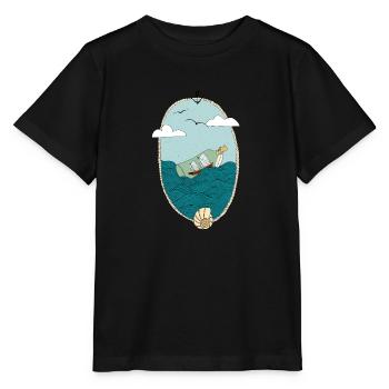 Saltwater love I Martime Message from the sea - Stanley/Stella MINI CREATOR Kids’ T-Shirt - black - Front - Mikhail (115cm)