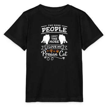 Perser Katze Katzendame Chefin - Stanley/Stella Kinder T-Shirt MINI CREATOR  - Schwarz - Vorne - Mikhail (115cm)