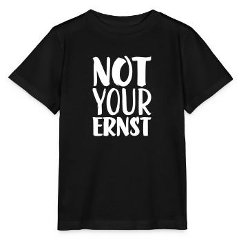 Not your ernst - Stanley/Stella Kinder T-Shirt MINI CREATOR  - Schwarz - Vorne - Mikhail (115cm)