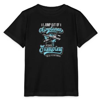 Fallschirmspringen Sprung Höhe - Stanley/Stella Kinder T-Shirt MINI CREATOR  - Schwarz - Vorne - Mikhail (115cm)