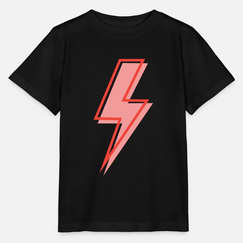 Roter Blitz - Stanley/Stella Kinder T-Shirt MINI CREATOR - Schwarz