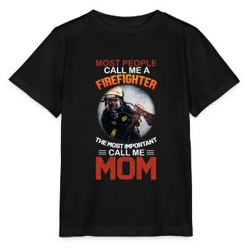 Fire Fighter I Firefighter - Stanley/Stella MINI CREATOR Kids’ T-Shirt - black - Front - Mikhail (115cm)