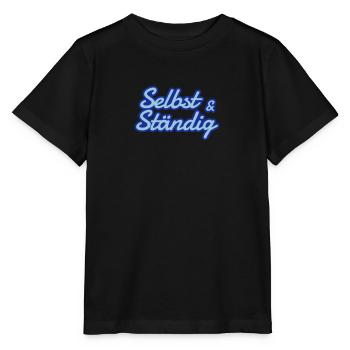 Travailleur autonome - auto et constamment - T-shirt bio MINI CREATOR Stanley/Stella Enfant - noir - Devant - Mikhail (115cm)