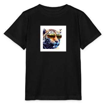 Tiger Wow - Stanley/Stella Kinder T-Shirt MINI CREATOR  - Schwarz - Vorne - Mikhail (115cm)
