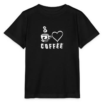 I love Coffee, ich liebe Kaffee - Stanley/Stella Kinder T-Shirt MINI CREATOR  - Schwarz - Vorne - Mikhail (115cm)