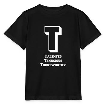Lettre & Caractères (T) - T-shirt bio MINI CREATOR Stanley/Stella Enfant - noir - Devant - Mikhail (115cm)