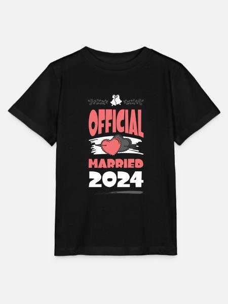 Hochzeit 2024 Herz Married - Stanley/Stella Kinder T-Shirt MINI CREATOR  - Schwarz