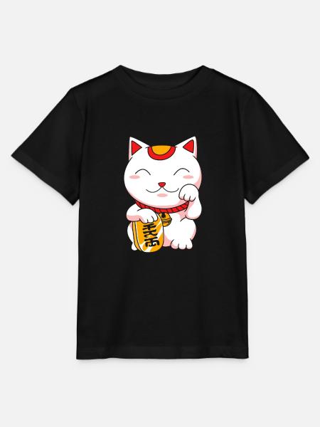 Maneki Neko Japan Glücksbringer - Stanley/Stella Kinder T-Shirt MINI CREATOR  - Schwarz