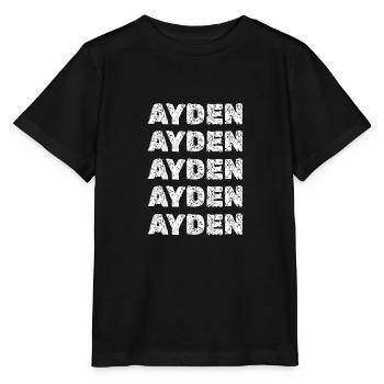 First name Ayden - Stanley/Stella MINI CREATOR Kids’ T-Shirt - black - Front - Mikhail (115cm)