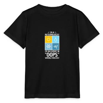 Meteorology pun for meteorologist - Stanley/Stella MINI CREATOR Kids’ T-Shirt - black - Front - Mikhail (115cm)