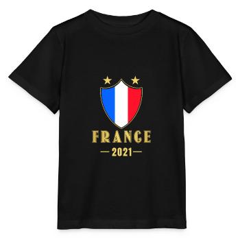 France France Football - T-shirt bio MINI CREATOR Stanley/Stella Enfant - noir - Devant - Mikhail (115cm)