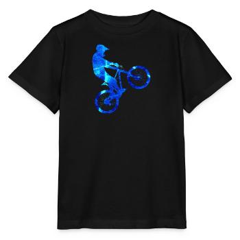 Mountain Bike Wheelie Backwheelhop - Stanley/Stella MINI CREATOR Kids’ T-Shirt - black - Front - Mikhail (115cm)