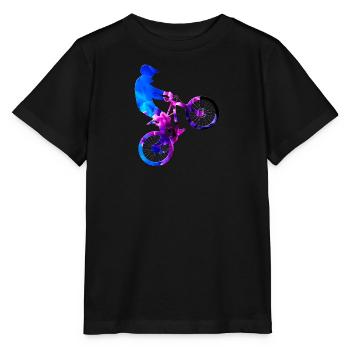Mountain Bike Wheelie Backwheelhop - Stanley/Stella MINI CREATOR Kids’ T-Shirt - black - Front - Mikhail (115cm)