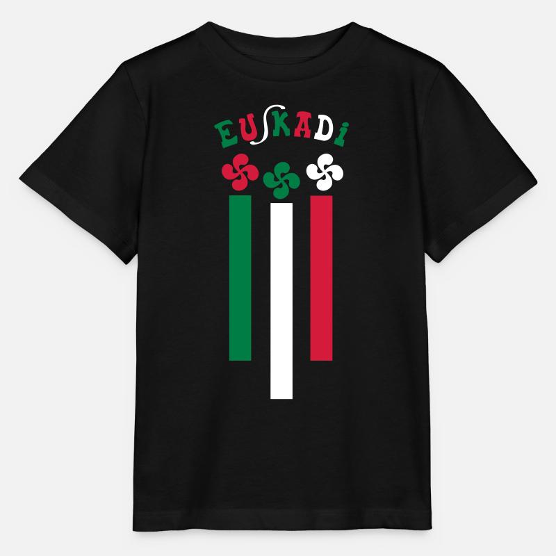 Euskadi croix Basque - T-shirt bio MINI CREATOR Stanley/Stella Enfant - noir