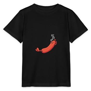 Sausage that sleeps and snores - Stanley/Stella MINI CREATOR Kids’ T-Shirt - black - Front - Mikhail (115cm)